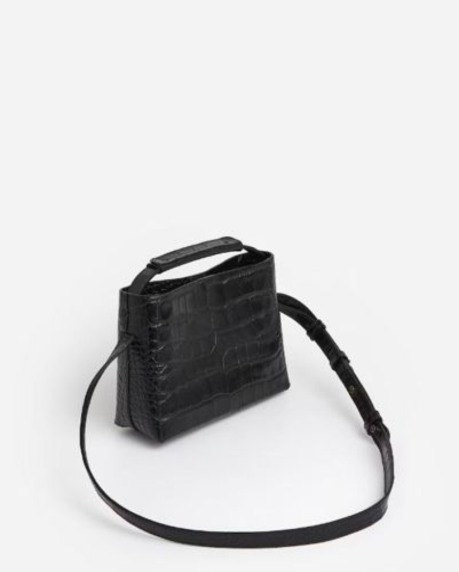 Flattered Laukut | Flattered - Hedda Mini Handbag, Black Croco