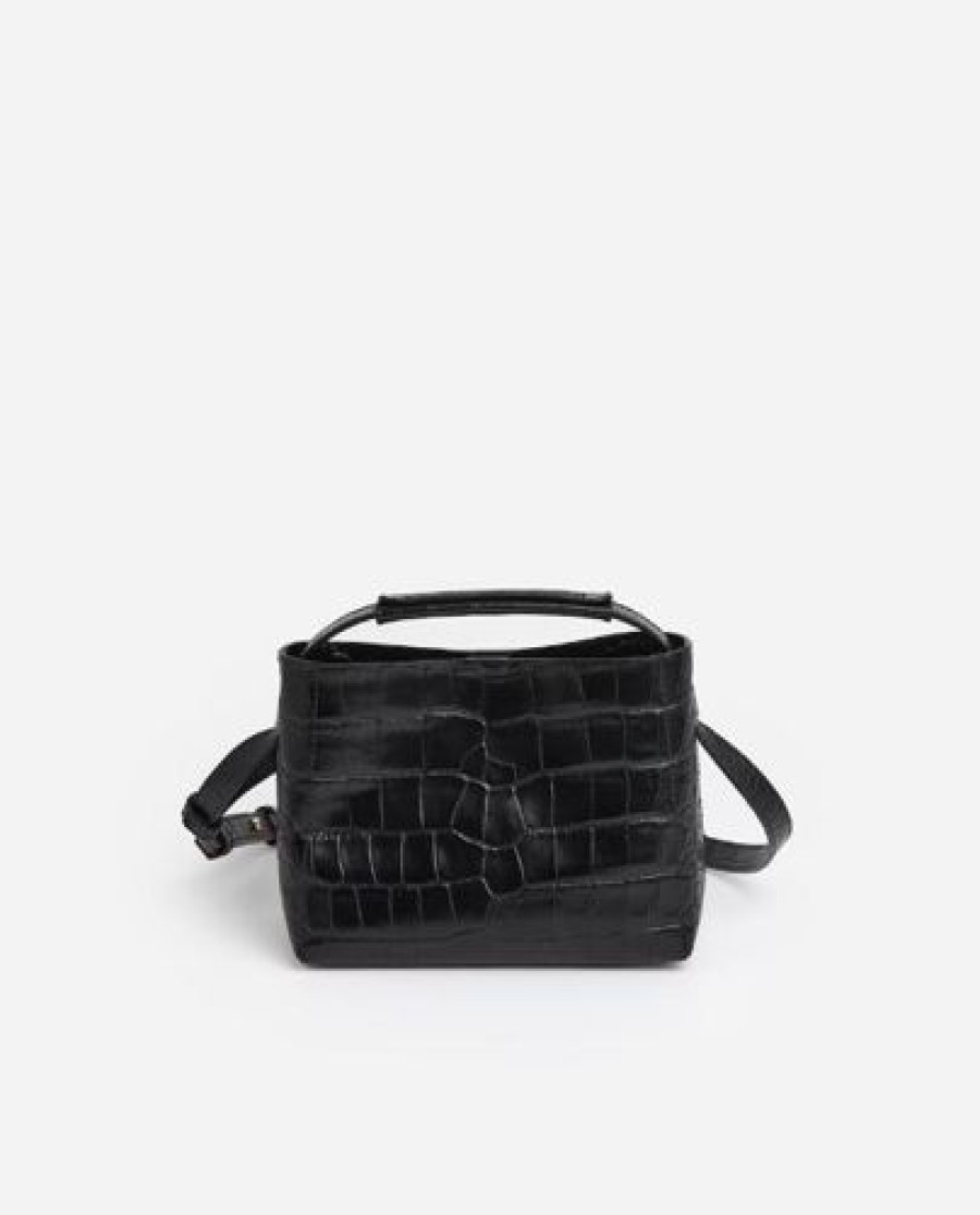 Flattered Laukut | Flattered - Hedda Mini Handbag, Black Croco