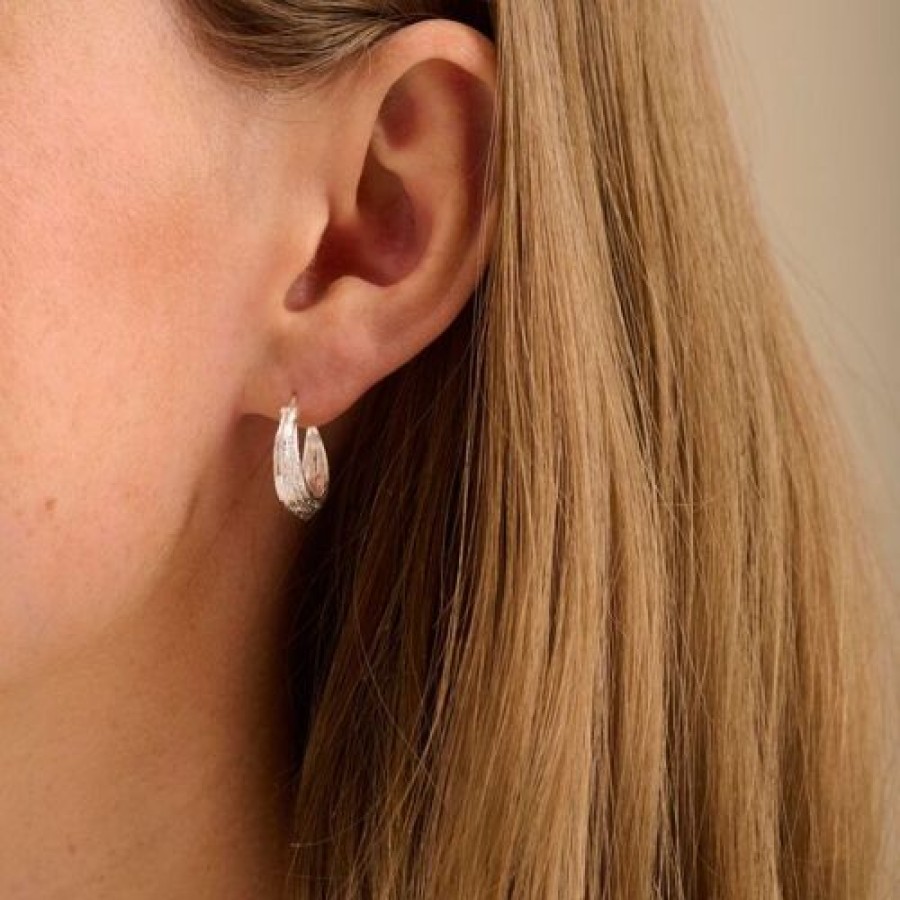 Pernille Corydon Korvakorut | Pernille Corydon - Small Coastline Earrings 16Mm, Hopea