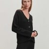 Davida Neuleet Ja Neuletakit | Davida - V-Neck Wide Neuletakki, Black