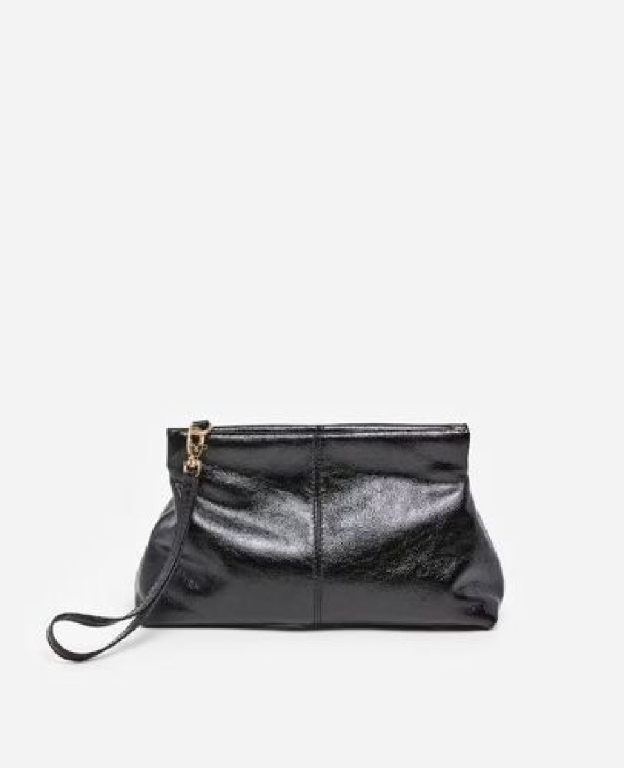 Flattered Laukut | Flattered - Clay Mini Clutch Handbag, Patent Black