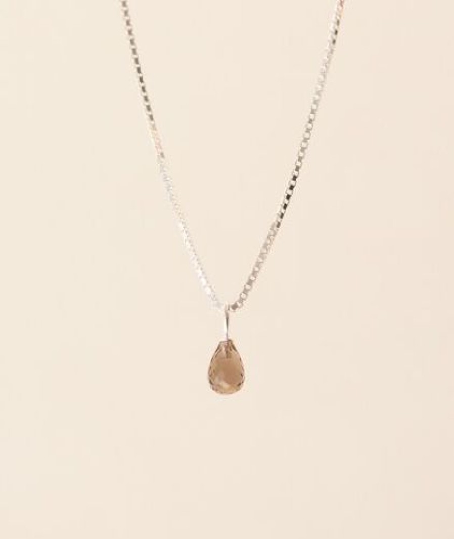 Gauhar Helsinki Gauhar Helsinki | Gauhar - Smoky Quartz Drop Riipus, Hopea