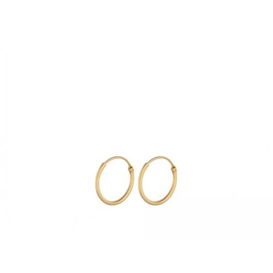 Pernille Corydon Korvakorut | Pernille Corydon - Tiny Plain Hoops, Kulta 13Mm